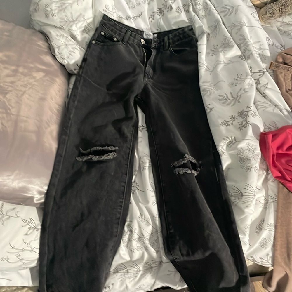 Princess Polly black baggy jeans